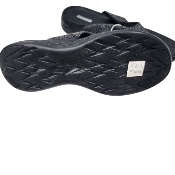 Skechers Go Walk Flip Flops Womens 10 Black Gray Slip-on Machine Washable Casual - Picture 9 of 13